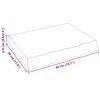 vidaXL &Eacute;tag&egrave;re murale 40x30x(2-6) cm bois de ch&ecirc;ne massif non trait&eacute;