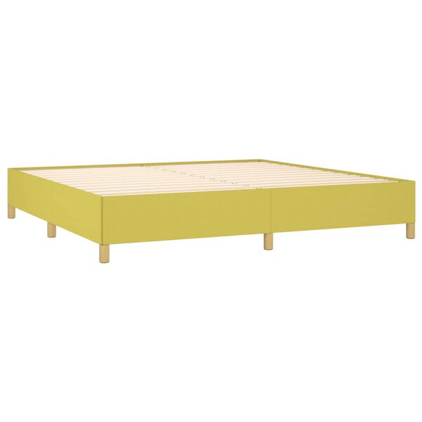 vidaXL Cadre de lit sans matelas vert 200x200 cm tissu