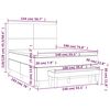 vidaXL Sommier &agrave; lattes de lit avec matelas Gris clair 140x190cm Tissu