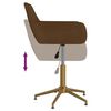 vidaXL Chaises pivotantes &agrave; manger lot de 2 Marron Velours