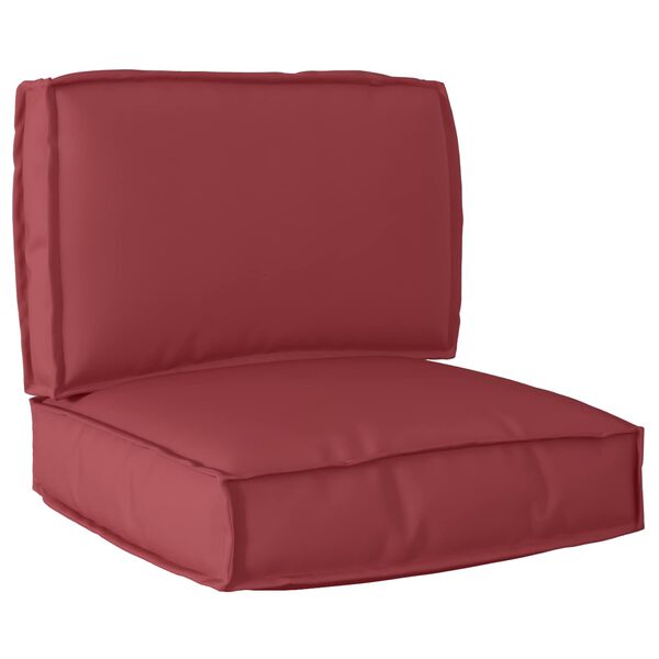vidaXL Set de coussins de palette 2 pcs Bordeaux Tissu Oxford