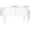 vidaXL T&ecirc;te de lit &agrave; LED Gris clair 147x16x78/88 cm Velours