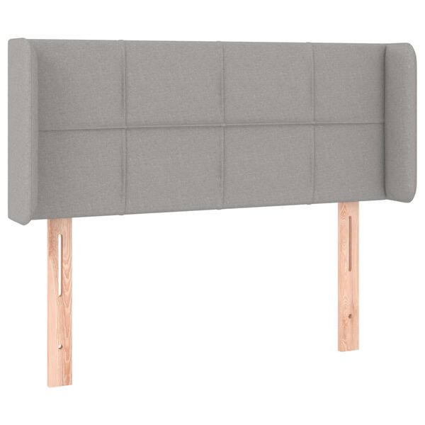 vidaXL T&ecirc;te de lit avec oreilles Gris clair 103x16x78/88 cm Tissu