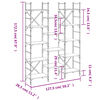vidaXL Biblioth&egrave;que sonoma gris 127,5x28,5x172,5 cm bois d'ing&eacute;nierie
