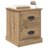 vidaXL Cabinet de chevet 2 pcs Ch&ecirc;ne artisanal 39 x 39 x 47.5 cm