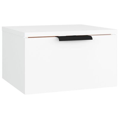 vidaXL Tables de chevet murales 2 pcs blanc 34x30x20 cm