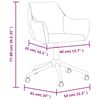 vidaXL Chaises pivotantes &agrave; manger lot de 6 Noir Tissu
