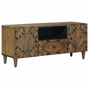 vidaXL Meuble TV Marron 105 x 33,5 x 46 cm Bois de mangue massif