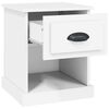 vidaXL Tables de chevet 2 pcs blanc 39x39x47,5 cm bois d'ing&eacute;nierie