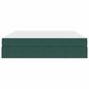 vidaXL Lit avec rangement et matelas Vert fonc&eacute; 160 x 200 cm Velours