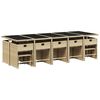 vidaXL Ensemble &agrave; manger de jardin et coussins 15 pcs beige