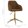 vidaXL Chaises pivotantes &agrave; manger lot de 2 marron velours