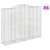 vidaXL Paniers &agrave; gabions arqu&eacute;s 6 pcs 300x50x220/240 cm fer galvanis&eacute;