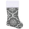 vidaXL Jupe de sapin de Noël de luxe avec chaussette Gris 90 cm Tissu