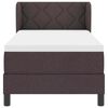 vidaXL Lit &agrave; ressorts avec matelas Marron fonc&eacute; 80 x 200 cm tissu