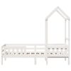 vidaXL Cadre de lit avec toit sans matelas blanc 80x200 cm