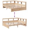 vidaXL Lit biblioth&egrave;que sans matelas 140x200 cm bois massif de pin