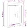 vidaXL Meuble mural Ch&ecirc;ne noir 69,5 x 34 x 90 cm Bois d'ing&eacute;nierie