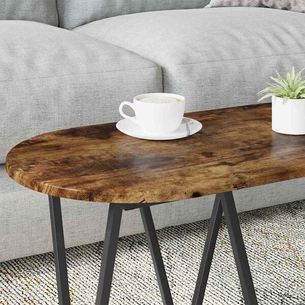 vidaXL Table basse Ch&ecirc;ne fum&eacute; 80 x 40 x 40.5 cm