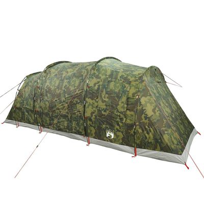 vidaXL Tente familiale tunnel 6 personnes camouflage imperméable