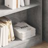 vidaXL Biblioth&egrave;que Gris b&eacute;ton 80x24x75 cm Bois d'ing&eacute;nierie