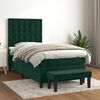 vidaXL Sommier &agrave; lattes de lit et matelas Vert fonc&eacute; 80x200 cm Velours