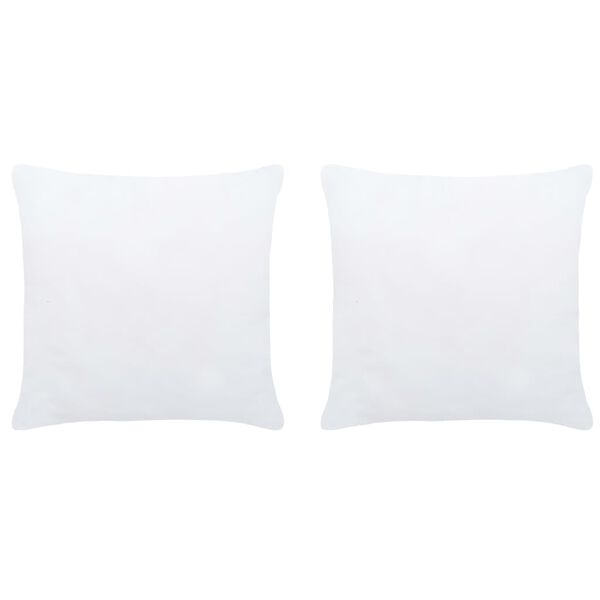 vidaXL Garnitures de coussin 2 pcs 45x45 cm Blanc