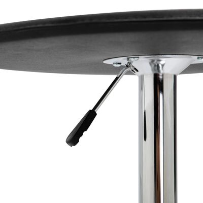 vidaXL Table de bar Noir Ø60 cm MDF