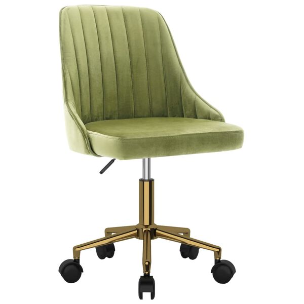 vidaXL Chaises pivotantes à manger lot de 6 vert clair velours