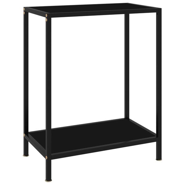 vidaXL Table console Noir 60x35x75 cm Verre tremp&eacute;