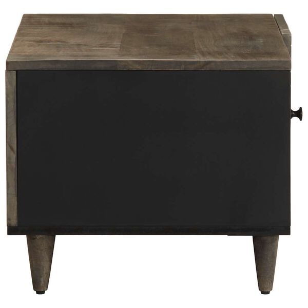 vidaXL Table basse gris clair 80x50x40 cm bois de manguier massif