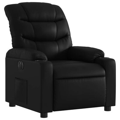 vidaXL Fauteuil inclinable électrique Noir Similicuir