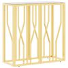 vidaXL Table console dor&eacute; 70x30x70 cm acier inoxydable et verre