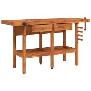 vidaXL &Eacute;tabli avec tiroirs et &eacute;taux 162x62x83 cm Bois massif d'acacia