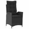 vidaXL Ensemble de salle &agrave; manger pour jardin 3 pcs Noir polyrotin