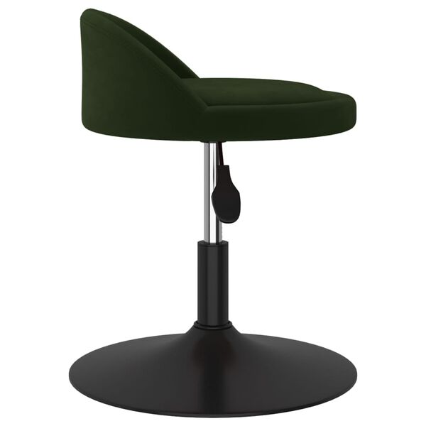 vidaXL Chaises pivotantes &agrave; manger lot de 4 Vert fonc&eacute; Velours
