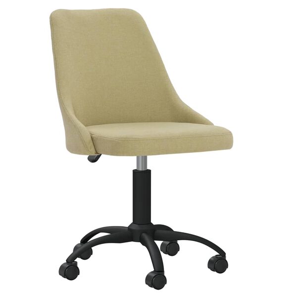 vidaXL Chaises pivotantes &agrave; manger lot de 2 vert tissu
