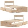vidaXL Cadre de lit sans matelas 75x190 cm bois de pin massif