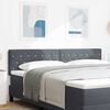 vidaXL T&ecirc;te de lit LED avec t&ecirc;te de lit Gris fonc&eacute; 180 cm Polyester