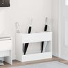 vidaXL Porte-parapluie Blanc 65 x 24 x 50 cm Bois d'ing&eacute;nierie