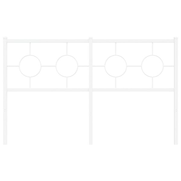 vidaXL Tête de lit métal blanc 135 cm