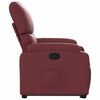 vidaXL Fauteuil inclinable Rouge bordeaux Similicuir