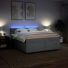 vidaXL Sommier &agrave; lattes de lit avec matelas Gris clair 180x200cm Tissu