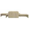 vidaXL Set de tables basses gigognes ch&ecirc;ne sonoma bois d'ing&eacute;nierie