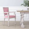 vidaXL Chaise &agrave; manger Rose Velours