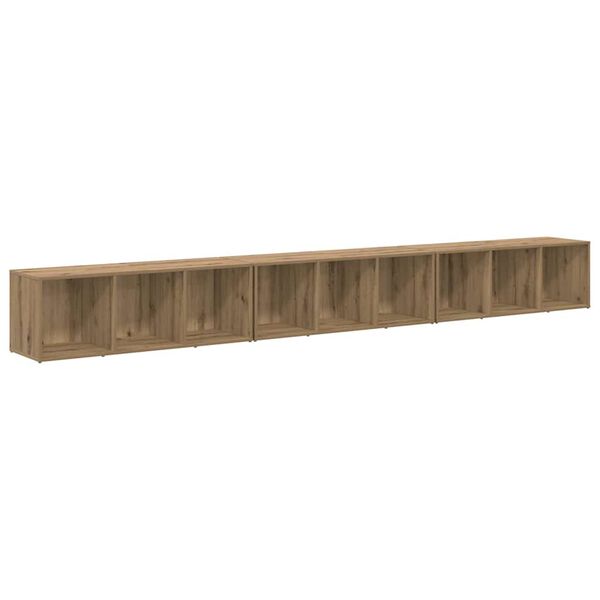 vidaXL Ensemble meuble TV 3 pcs Ch&ecirc;ne artisanal 37 x 35 x 107 cm