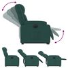 vidaXL Fauteuil inclinable &eacute;lectrique vert fonc&eacute; tissu