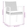 vidaXL Ensemble &agrave; manger de jardin 7 pcs coussins r&eacute;sine tress&eacute;e acier