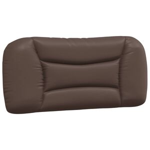 vidaXL Coussin de t&ecirc;te de lit Hvar marron 80 cm similicuir