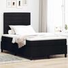 vidaXL Lit &agrave; ressorts avec matelas Noir 120 x 200 cm tissu